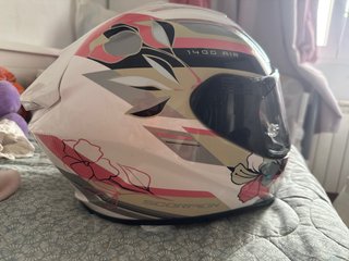 Casco Scorpion 1400 Air Talla S Blanco/Rosa