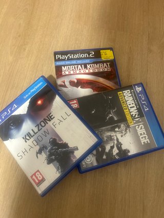 Lote 3 Videojuegos PS4/PS2: Killzone, MK, R6