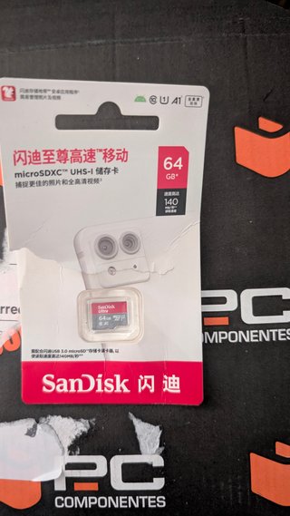 Tarjeta MicroSD 64GB SanDisk para Raspberry Pi