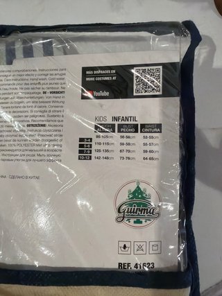 Disfraz Page Niño/a Talla 7-9