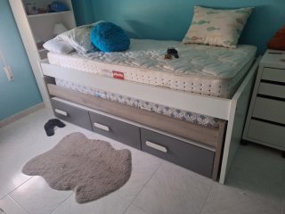 Cama nido con 3 cajones y somier.