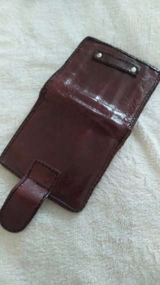 Cartera Tríptico Cuero Genuino Hecha a Mano