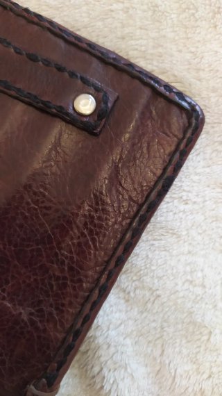 Cartera Tríptico Cuero Genuino Hecha a Mano