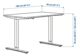 Escritorio elevable IKEA TROTTEN 120x70