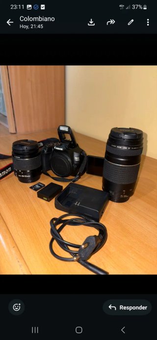 Cámara Canon EOS 2500 + Lentes y Accesorios