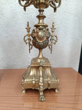 Pareja candelabros franceses de bronce