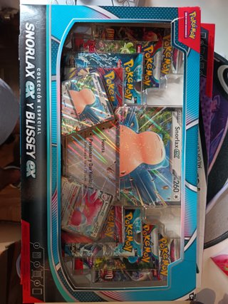 Caja Colección Pokémon Snorlax ex y Blissey ex