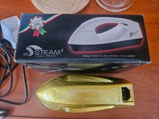 Plancha de viaje Steam It dorada