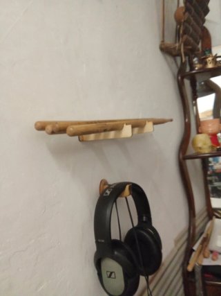 Porta baquetas de madera natural