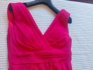 Vestido largo fiesta fucsia