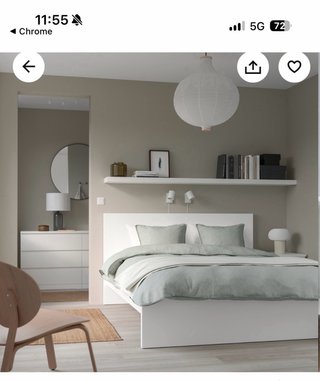 Estructura Cama Ikea MALM 180x200 (sin cabecero)