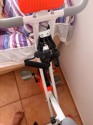 Bicicleta Estática Fitness con Bandas Elásticas