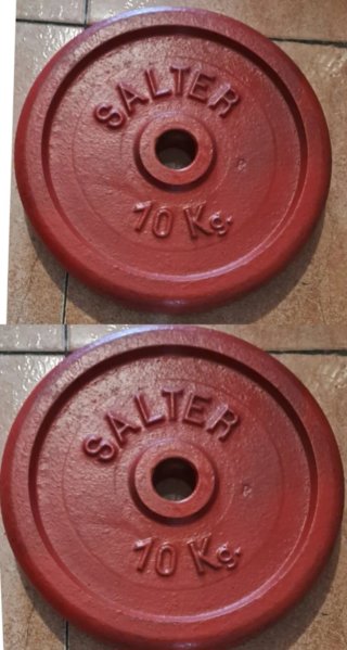 2 discos Salter 10kg 30mm y mas