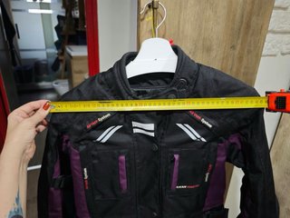 Cazadora Moto Mujer Negra y Morada