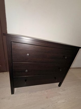 Cómoda 3 cajones Ikea Hemnes Negra