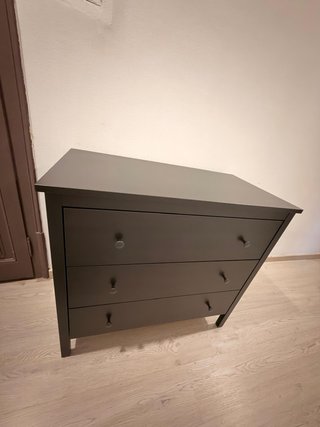 Cómoda 3 cajones Ikea Hemnes Negra