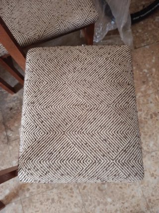 6 Sillas de Comedor Madera y Tela