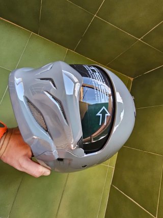 Casco Modular Convertible Gris Talla L NUEVO