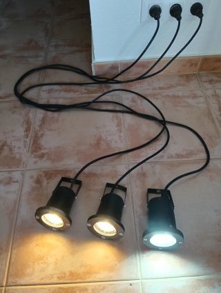 Focos LED Exteriores Negro (4uds)