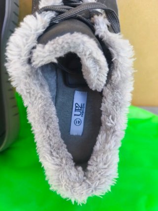 Zapatillas grises de mujer con forro