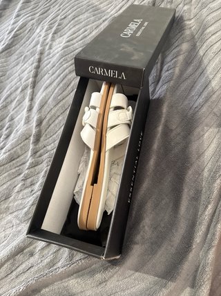 Sandalias Carmela Mujer Talla 37 Blancas