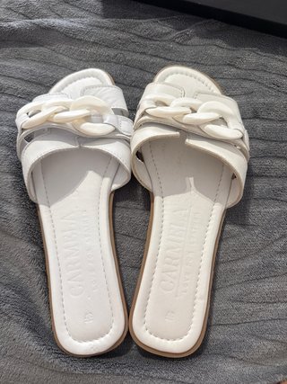 Sandalias Carmela Mujer Talla 37 Blancas