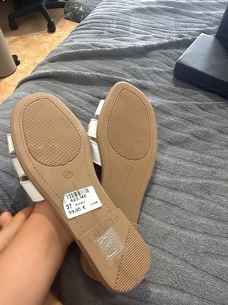 Sandalias Carmela Mujer Talla 37 Blancas