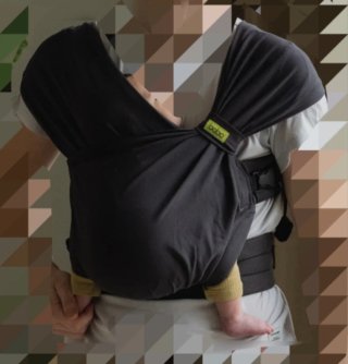 Mochila portabebés gris