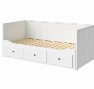Diván Ikea Hemnes Blanco con Cajones