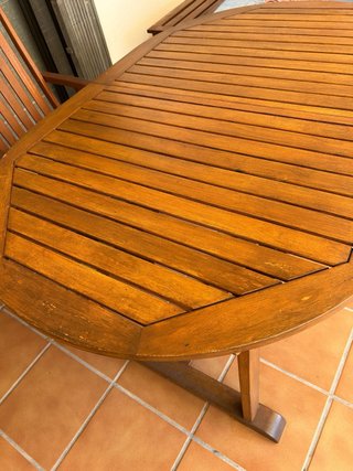 Mesa extensible de teca