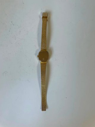 Reloj Ling mujer mecánico caja cojín dorado