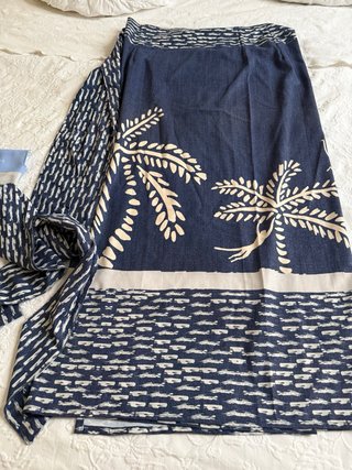 Pareo Mujer Azul y Blanco