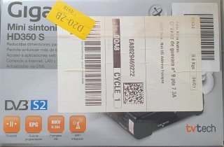 Decodificador Satélite GigaTV HD350 S Plus