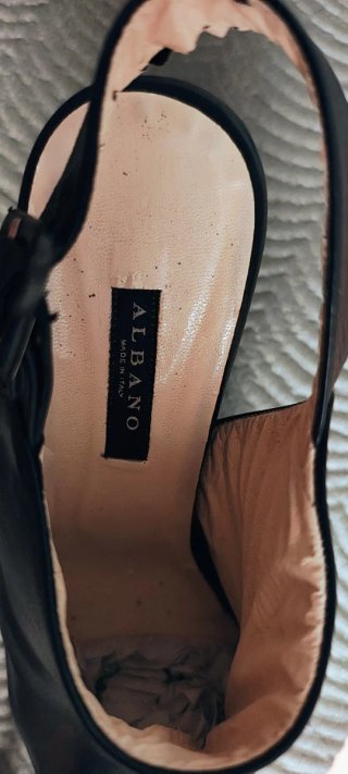 Sandali Albano Zeppa Pelle Nera