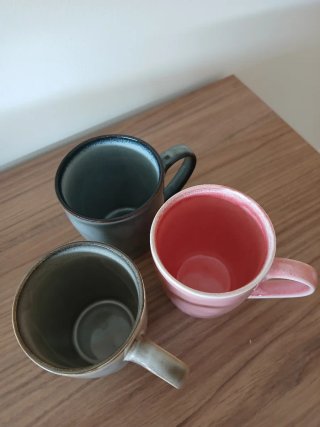 Lote 3 tazze in ceramica