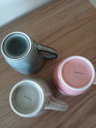 Lote 3 tazze in ceramica