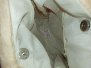 Bolso de mano floral beige