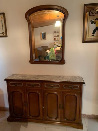 Mueble recibidor con espejo