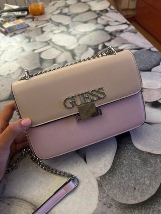 Bolso Guess Mujer Beige y Rosa
