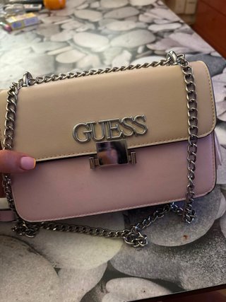 Bolso Guess Mujer Beige y Rosa