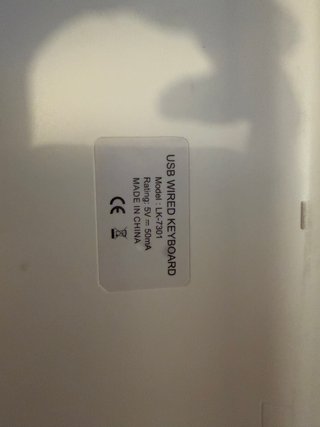 Teclado USB Plata y Blanco