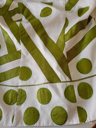 Blusa Verano Estampada Verde y Blanca
