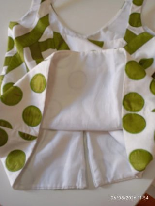 Blusa Verano Estampada Verde y Blanca