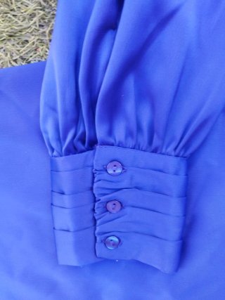 Camisa Vintage Raso Azul