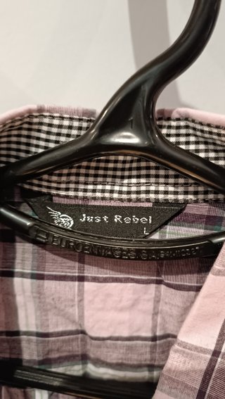 Camisa cuadros manga corta hombre