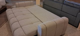 Sofá Cama con Arcón Beige/Gris