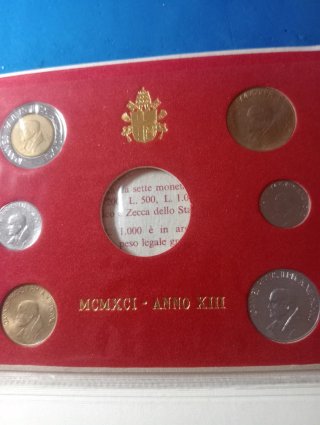 Divisionale Vaticano 1991 senza argento