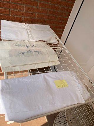 Juego 3 sábanas blancas