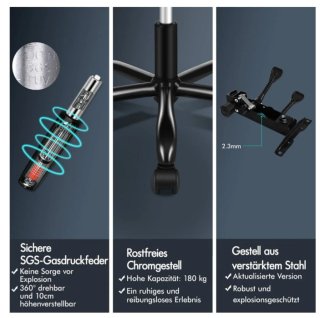 Silla de oficina ergonómica negra