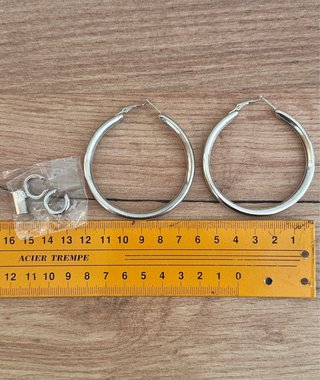 Lote pendientes aros plata dorado.